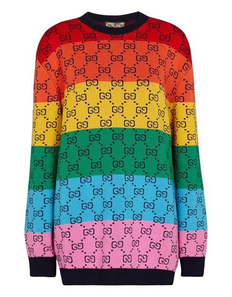 gucci sweater multi color|black and white gucci sweater.